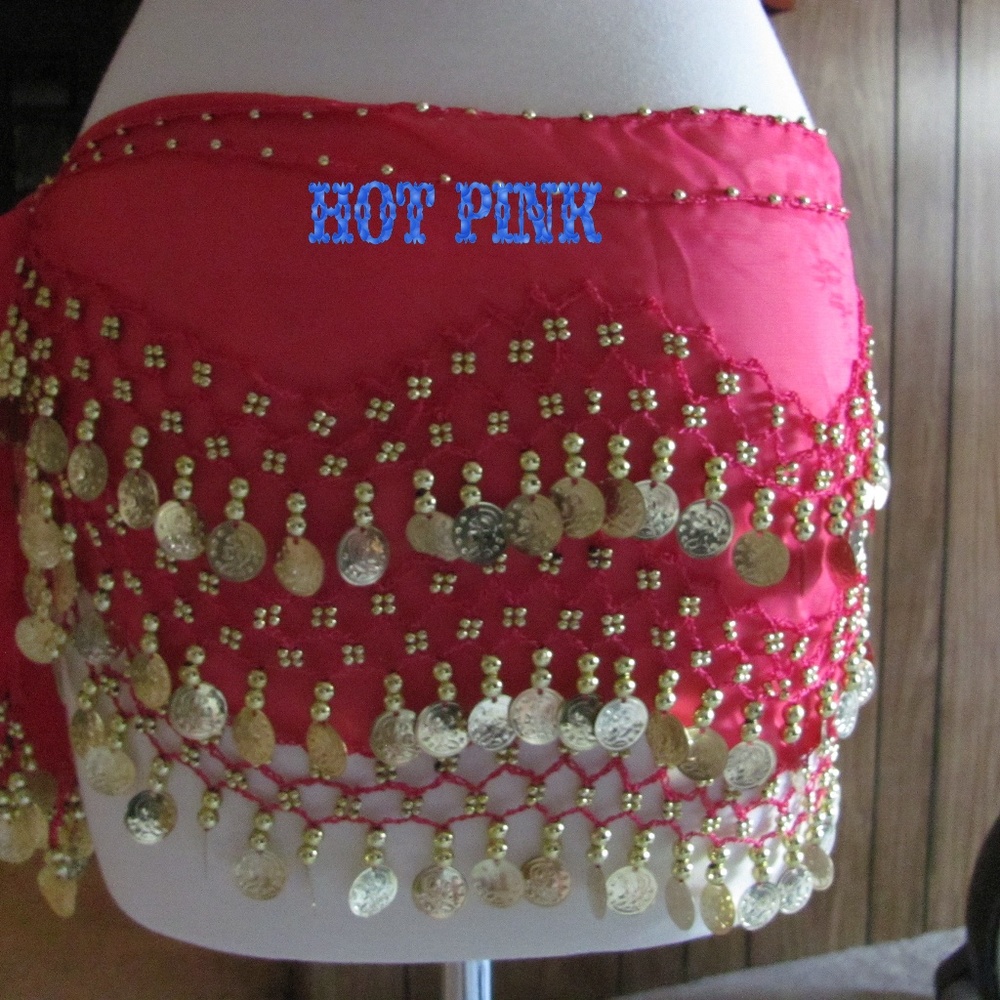 BELLY DANCING SCARVES LOTS OF COINS BRAND NEW
